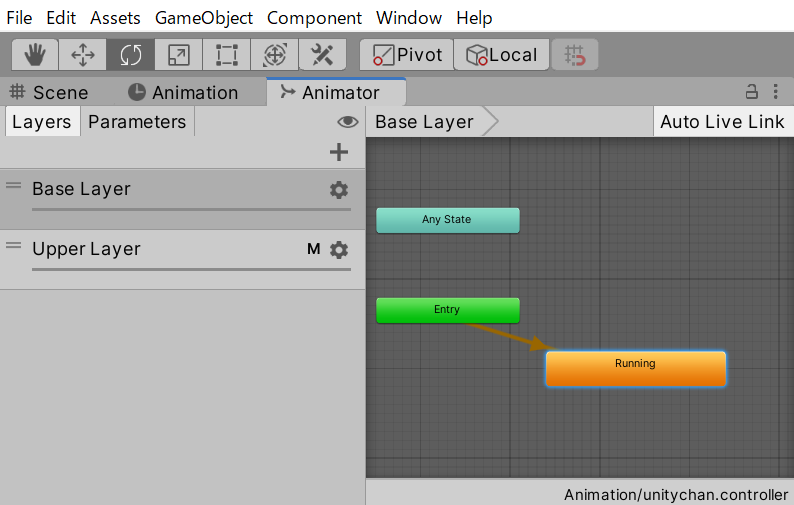 Unity-ベースレイヤーのアニメーションを設定する